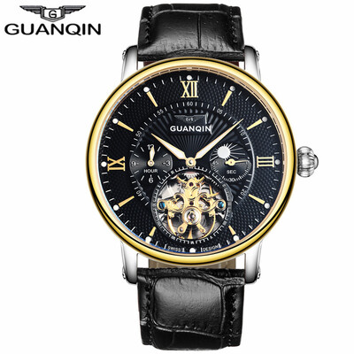

Men's Top Brand Luxury Tourbillon Automatic Mechanical Watch Men's Casual Fashion Leather Strap Skeleton Watch