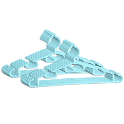 

Green source non-slip hanger household 16 Pack multi-purpose wet&dry plastic adult clothes support drying rack blue