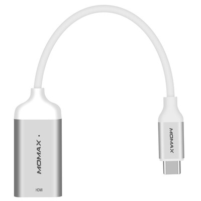 

Mo Миши (MOMAX) Type-C конвертер HDMI USB-C Поддержка расширения адаптер Apple MacBook Huawei подключенный телевизор проектор серебряный Mate10