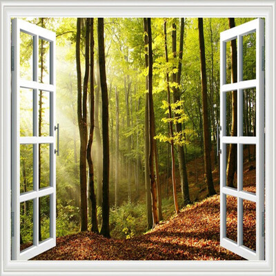 

Hottest New Design Nature Wallpaper Outside The Window Country Landscape Photo Mural Living Room Bedroom Cozy Papel De Parede 3D