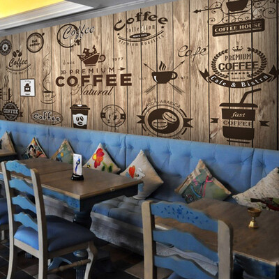

Photo wallpaper retro wood wallpaper cake dessert shop cafe restaurant tea shop large mural wallpaper