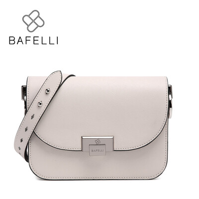 

BAFELLI split leather crossbody bag small white hasp flap women luxury shoulder bag hot sale famous brands women messenger bag