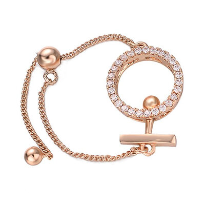 

Кольцо с надписью Knuckle Ring с регулируемым кольцом из розового золота с гальваническим покрытием для женщин