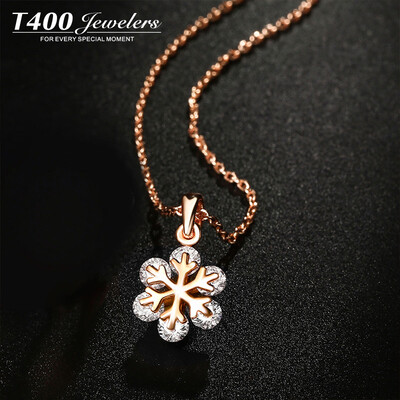 

T400 Necklace Female Clavicle Day South Korea Simple Student Snowflake Pendant Sen Small Fresh Sweet Jewelry Gold