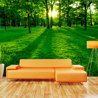 

Custom 3D Photo Wallpaper Mural Green Forest Sunlight Living Room Sofa TV Background Non-woven Wall Painting Wallpaper Modern