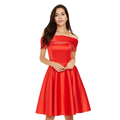 

CAZDZY Короткое Вечернее Платье до Колен Без Рукавов