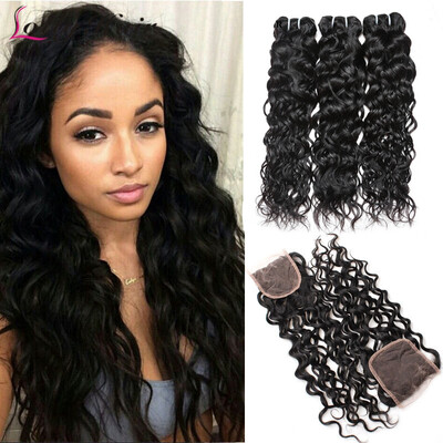 

Молния Малайзийская водная волна с закрытием Малайзийские волосы Девы с закрытием Уток человеческих волос с закрытием Волна воды Virgin