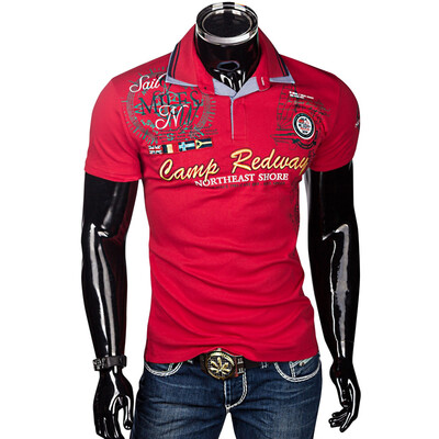 

Men's Fashion Personality Cultivating Short-sleeved Polo Shirts