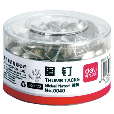 

Deli 0040 Nickel Plated Punch 300 pcs tube
