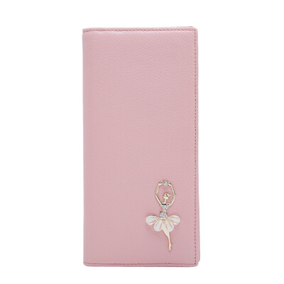 

Boyatu wallet female long section first layer cowhide diamond ticket holder ladies wallet handbags 6083947 cherry powder