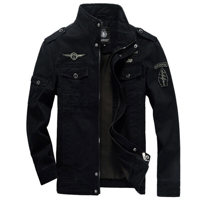 

Diliba Mens Fashion Cotton Jackets Coat Black-Khaki-Army Green