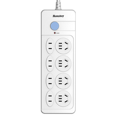 

Huntkey Huntkey large white 803 8-bit 3 m total control switch anti-overload protection socket row plug drag