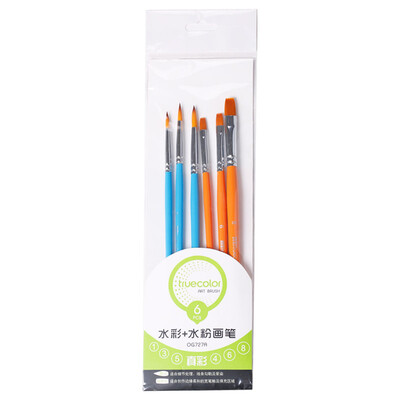 

TRUECOLOR water chalk watercolor pen oil brush art painting pen student art special multi-spec 3 blue rod 3 orange rod bag OG727A