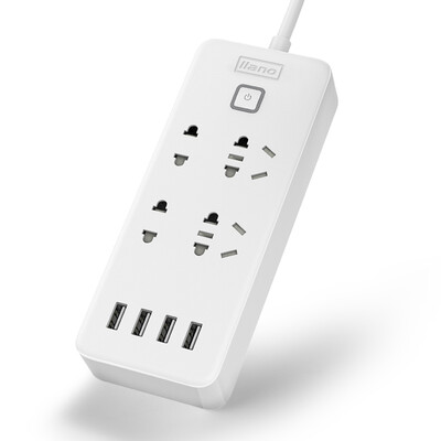 

Зеленый Juneng (Llano) USB порт +4 разъем розетка 4USB 1,8 лапшой проводов длиной патч-панель платы хлопушка полосы Газа USB2.4A быстрый заряд белый