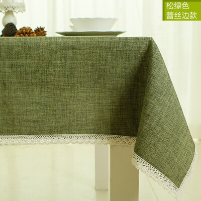 

Kam color Chinese decorative tablecloths tablecloths cloth cotton linen European style table cloth green pine lace 140 140cm