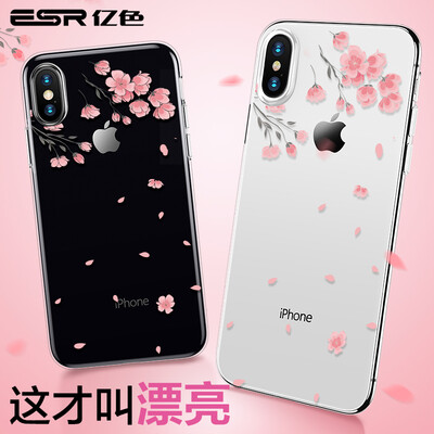 

ESR Apple X Mobile Shell iPhone x / 10 Мобильная оболочка 5.8-дюймовые корпуса для мобильных телефонов Новая прозрачная силиконовая мягкая оболочка Всеобъемлющие мужчины и женщины, устойчивые к разрушению Что такое романтическая вишня