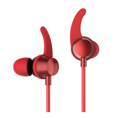 

BlogFish GX100 Ear Motion Bluetooth Headset Wireless Running Music Metal Earphones Binaural Stereo Subwoofer Phone Common Wired with Microphones Red