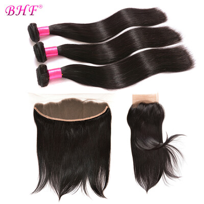 

Lace Frontal with Bundles 8A Unprocessed Malaysian Virgin hair 3 Bundles Free Part
