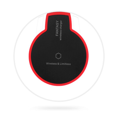 

Wireless Charger Qi Ultra-Slim UFO Shape Crystal Clear Fantasy Wireless Charging Pad LED light for iphone X for iphone 10 8