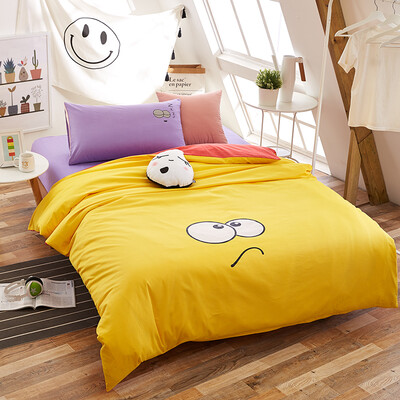

Brata Three piece set Cotton bedding Bedbed Pillowcase Cotton kits Single bed use