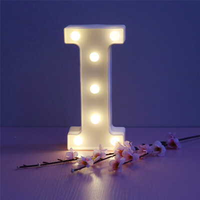 

WH 26 Буквы Белый светодиодный ночник Marquee Sign Alphabet Lamp на день рождения Свадебная вечеринка Спальня Стена Висячие украше