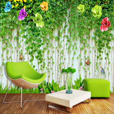 

Пользовательский любой размер 3D обои настенные обои Красивые цветы Vine Photo Painting Fresco Living Room Restaurant Background Wall Decor