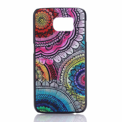 

Cartoon Plastic Phone Accessories Back Skin Case Cover for Samsung Galaxy S6 - Colorful Flower