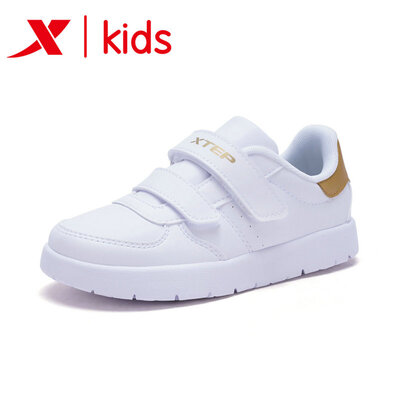 

Xtep XTEP childrens shoes childrens sports shoes boys casual shoes new childrens non-slip wear-resistant small white shoes skateboard shoes 682116319796 Platinum 29 yards