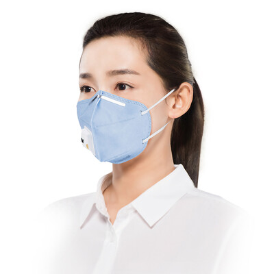 

3M mask KN95 anti-fog pollen anti-swallow anti-flu mask dust particles protective ear strap type exhalation valve anti-PM25 9501C dream blue 3 bag