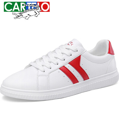 

Card Di Le Crocodile CARTELO mens shoes low-top sports shoes mens white shoes fashion casual shoes KDL2663 white red 43 yards