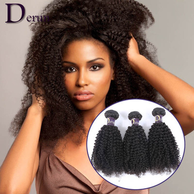 

8A Kinky Curly Peruvian Virgin Hair 100% Unprocessed Human Hair Weave Bundles 3Pcs Peruvian Curly Virgin Hair Extensions