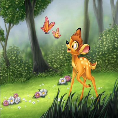 

Custom Mural Wallpaper 3D Embossed Stereoscopic Forest Cartoon Animal Deer Butterfly Photo Mural Wall Paper Kids Room Backdrop