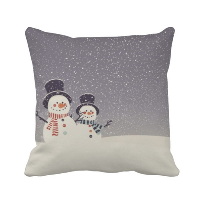 

Christmas Snowman Snowflake Festival Square Throw Pillow Insert Cushion Cover Home Sofa Decor Gift