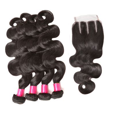 

Malaysian body wave virgin hair closures with swiss lace and bleached knots 4*4,5*5