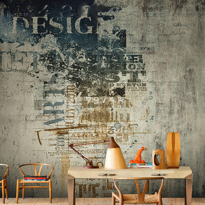 

Restaurant Clubs KTV Bar European Style Retro Cement Photo Wallpaper Modern Interior Kitchen Decor Non-Woven Mural 3D Panel Wall