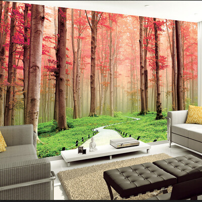 

Two Colors 3D Wall Mural Wallpaper Foresr Landscape Bedroom Home Decor Custom Photo Wall Paper Natural Mural Wall Contact Papers