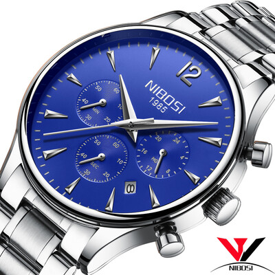 

Quartz Wristwatch Male Watch Luxury Brand Dress Watches Luxury Waterproof Watch Stainless Steel Case Black Clock Saat Reloj