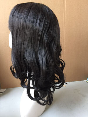 

Bond good quality wavy synthetic wig fashion machine made hair wig with bangs