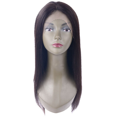 

LADYSTAR Silky Straight Human Hair Wig 180g Естественный цвет с кружевом спереди и реалистичным париком для американских женщин