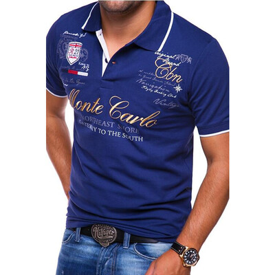 

Men's Fashion Personality Cultivating Short-sleeved Polo Shirts