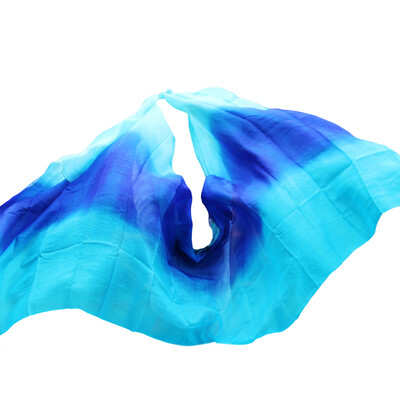 

2017 New 100 Silk Veils Belly Dance Practice Performance Silk Veils 250270114 cm Turquoise Royal BlueTurquoise