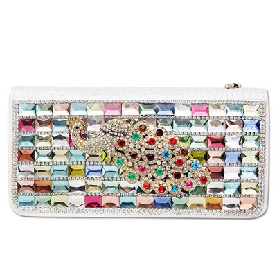 

Hot Sale 2016 Fashion Women Long Design Leather Wallet Purse High-Quality Diamonds Wallets for Ladies Casual Clutch Bag Women Wallets