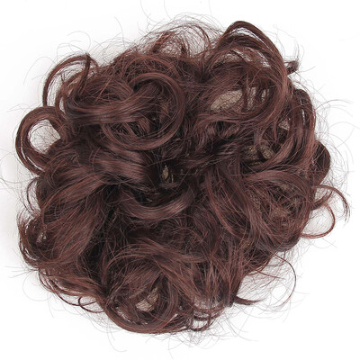 

AISI HAIR Синтетические волосы Черничный пончик Черный Браун вьющиеся волосы булочки подушечка Шиньон Упругие волосыВеревка
