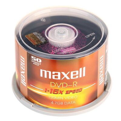 

Maxell (Maxell) DVD-R 16 тайваньский скорость 4,7 г классический черный серии фиолетовый узор диски SIM-бочка 50
