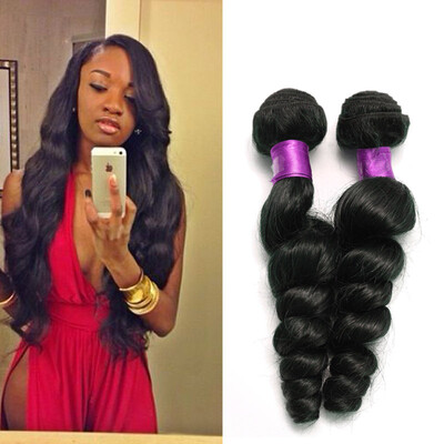 

Mongolian Hair Loose Wave Virgin Human Hair Wefts Natural Black 100% Unprocessed Mongolian Loose Wave Human Hair Weaves