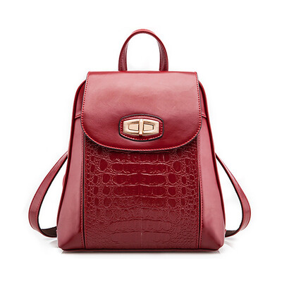 

Aliwillam® 2016 New Womens Fashion Backpack Korean Style School Bags for girls crocodile pattern PU Leather shoulder bag