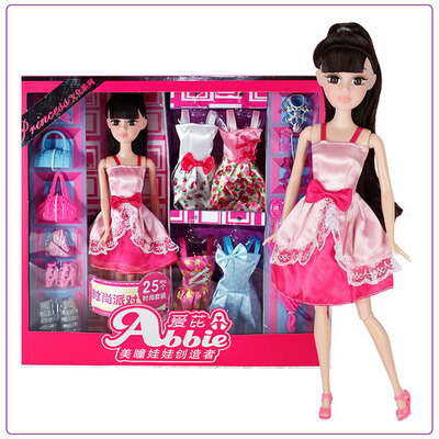 

Abbie 3D Lens Eyes with real Curl Eyelashes Doll Toys Clothes Gown Outfits&Shoes for Girls Birthday Party&Christmas Gift