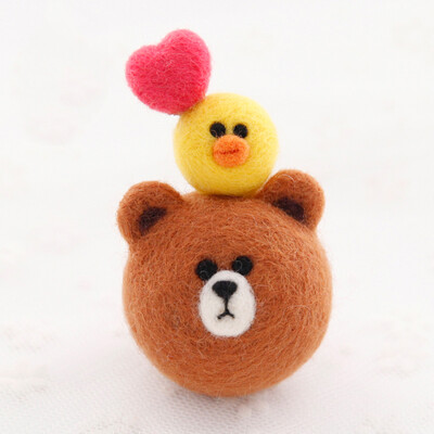 

1 комплект DIY пакет материала с инструментами для начинающих некондиционных изделий шерстяной войлок Poke ручной DIY войлок, заду