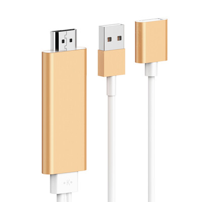 

Ferguson 042 Apple iPhone X iphone8768SiPadTurn hdmi line HD line Android phone usb transfer hdmi Connect TV line with the screen Local gold