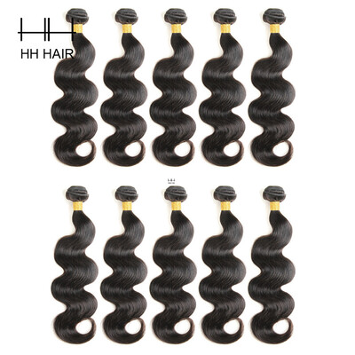 

10 Bundles Brazilian Virgin Hair Body Wave Brazilian Body wave Hair Weave Unprocessed Human Hair Extensions Natural Color